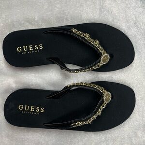 ‘GUESS’ CHAIN PLATFORM SANDALS